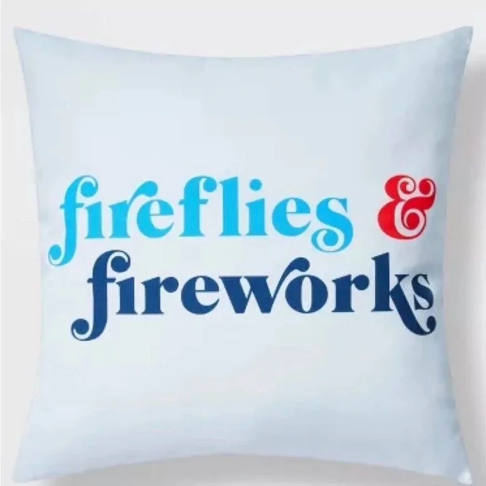 Target Sun Squad Blue, Red and Navy 'fireflies & fireworks' Decorative Pillow